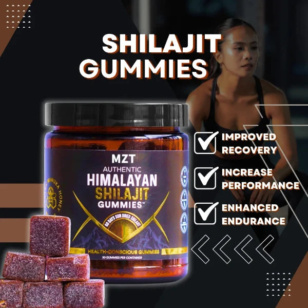 Authentic Himalayan Shilajit Gummies for improved recovery, increased performance, and enhanced endurance - Natural energy-boosting supplement in gummy form